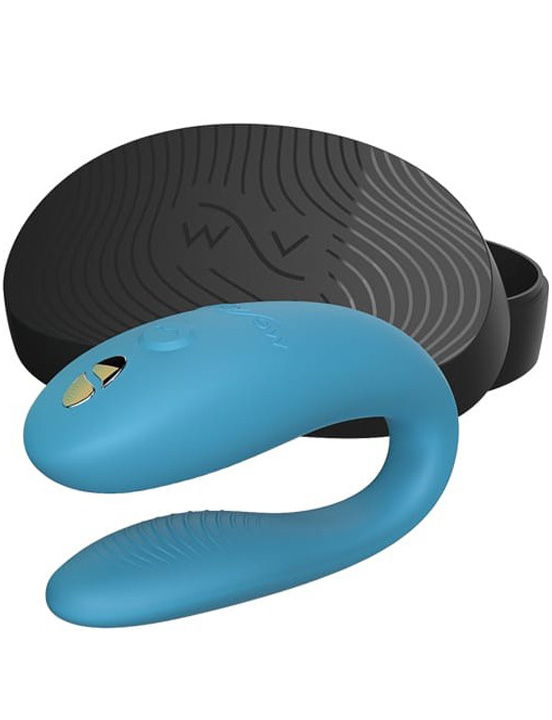 картинка Вибромассажёр для пар We-Vibe Sync Go, голубой от магазина ErosMania