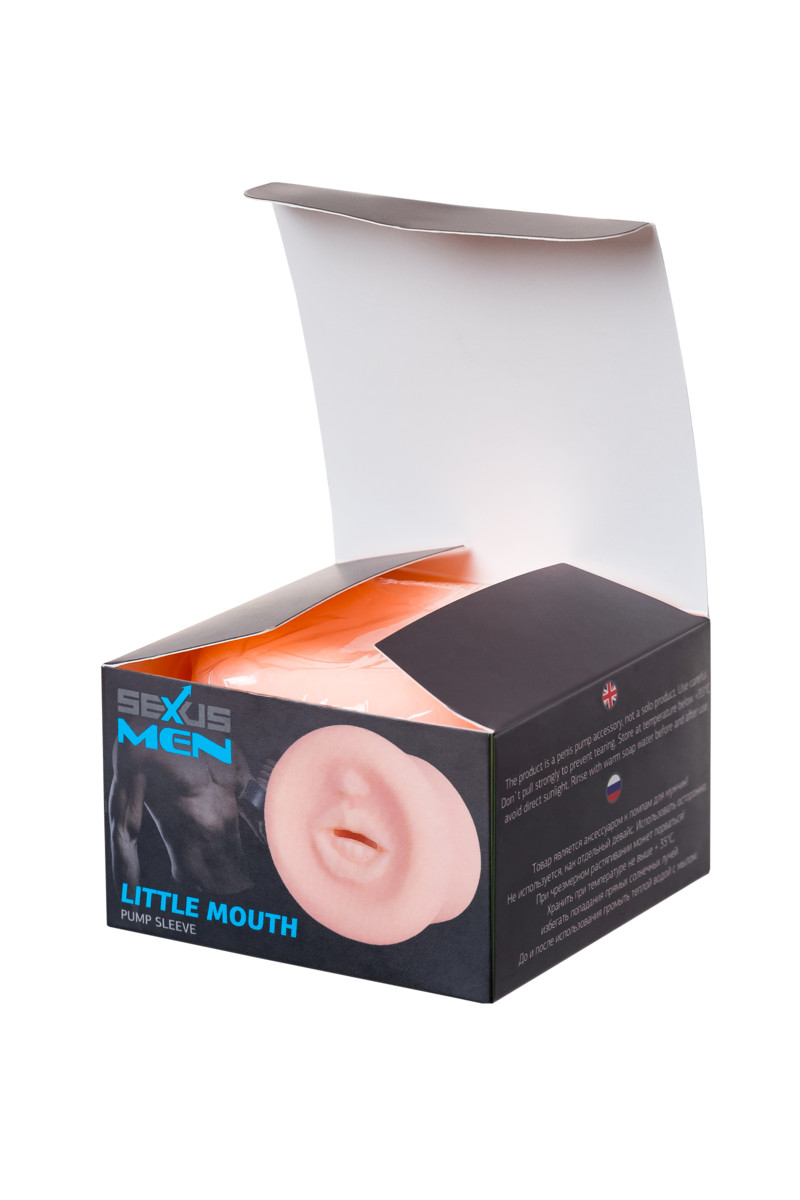 картинка Насадка на помпу Sexus Men LITTLE MOUTH, TPE, телесный, 7,5 см от магазина ErosMania