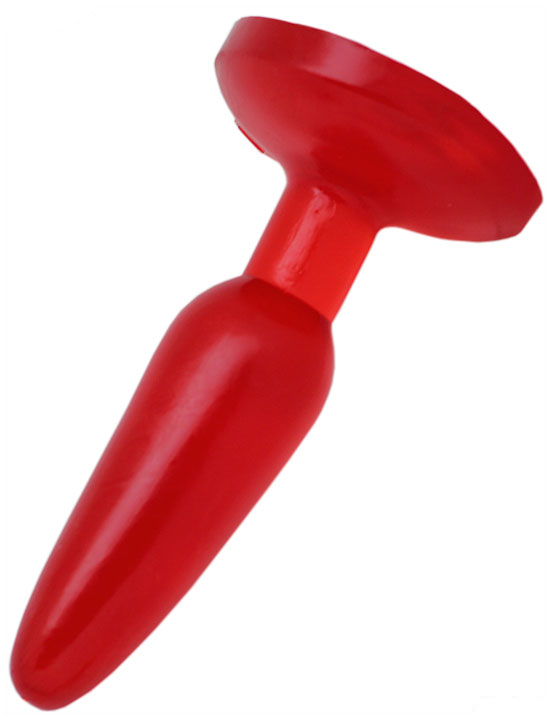 картинка Анальная пробка, гелевая, красная, 35x130 мм от магазина ErosMania