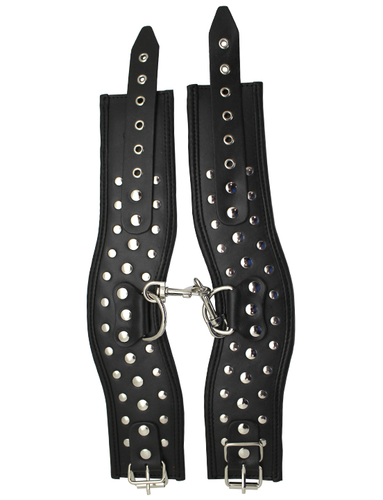 картинка Поножи фигурные, чёрные, размер универсальный от магазина ErosMania