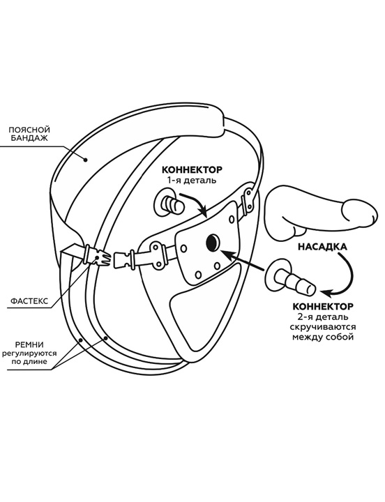 картинка Пояс Hard brutal ЦЕЗАРЬ, чёрный от магазина ErosMania