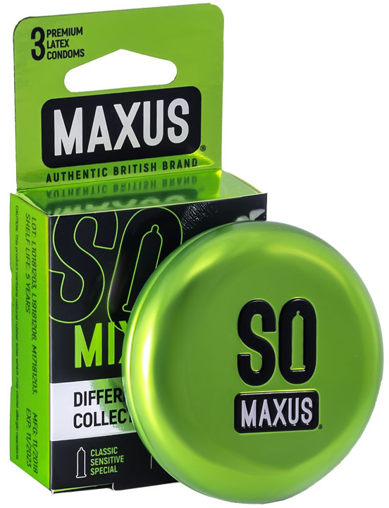 картинка Презервативы MAXUS AIR Mixed, набор, 3 шт., п/к от магазина ErosMania