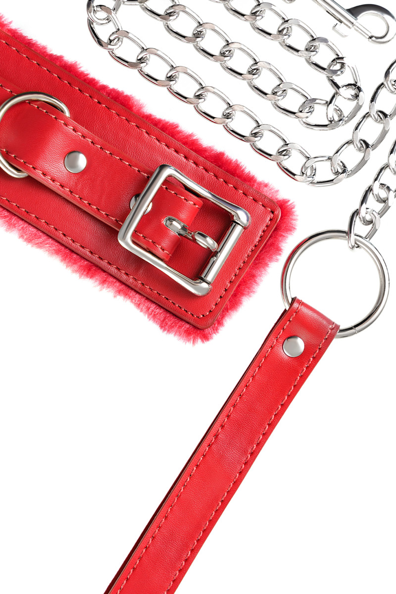 картинка Ошейник Anonymo #0403, PU кожа, красный от магазина ErosMania