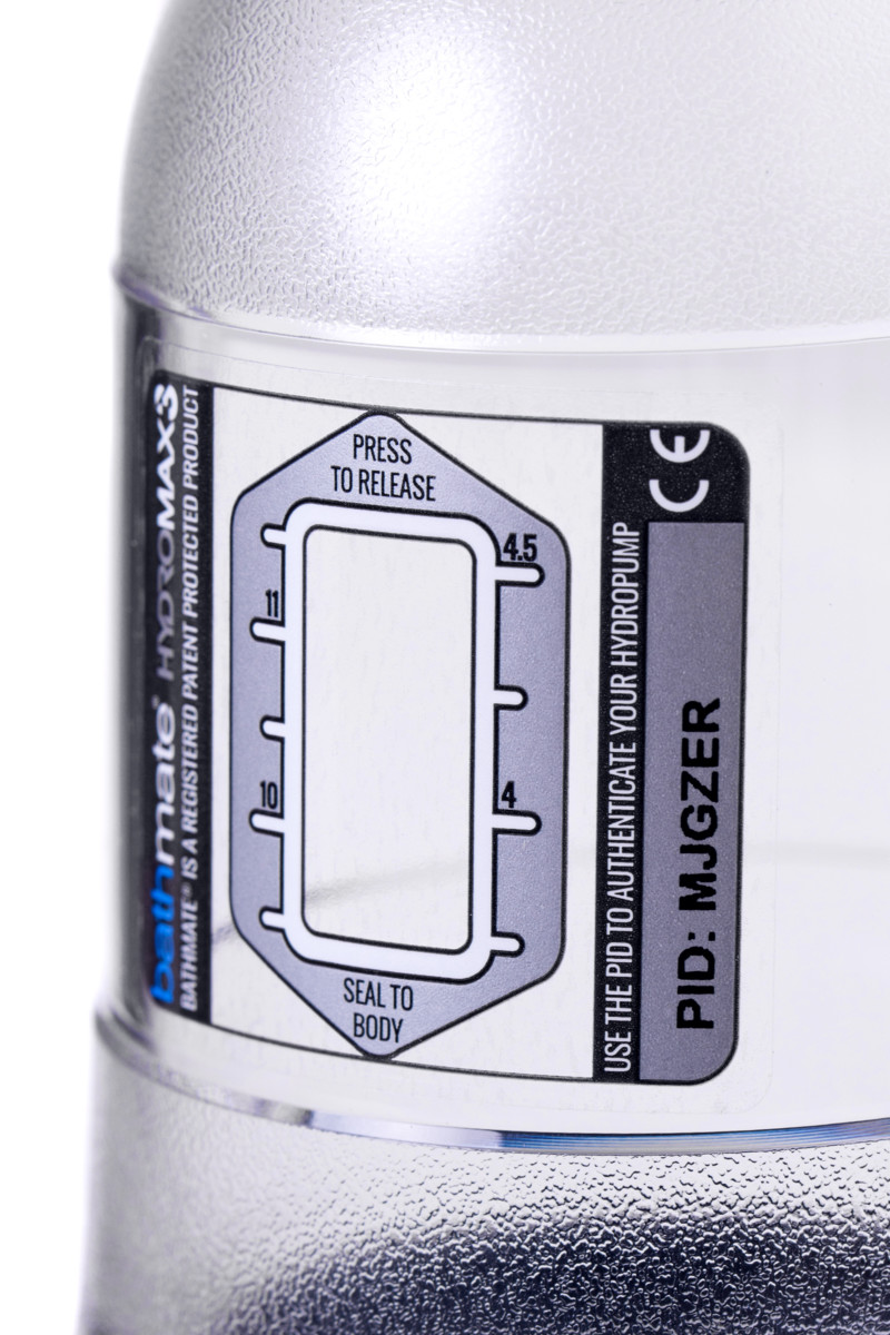 картинка Гидропомпа Bathmate HYDROMAX3, ABS пластик, прозрачная, 22 см от магазина ErosMania