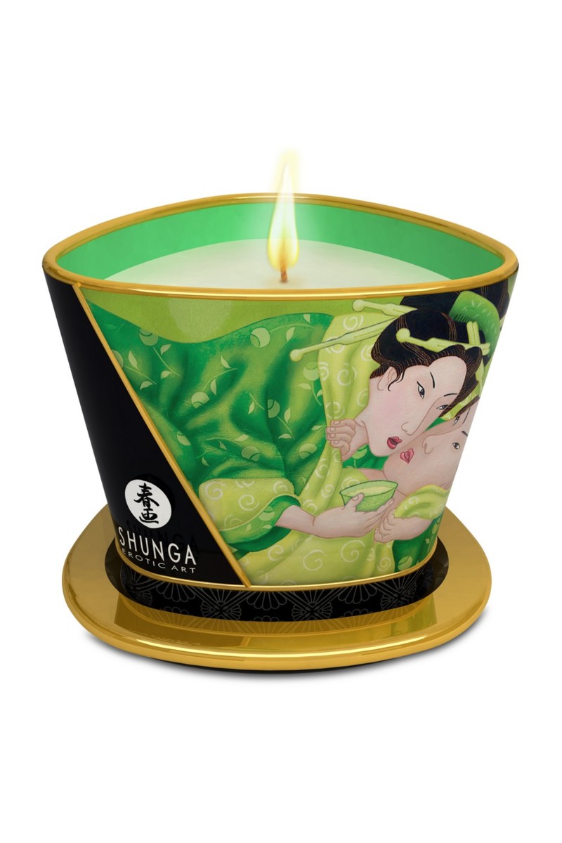 картинка Массажное аромамасло Shunga Zenitude, зелёный чай, 170 мл от магазина ErosMania