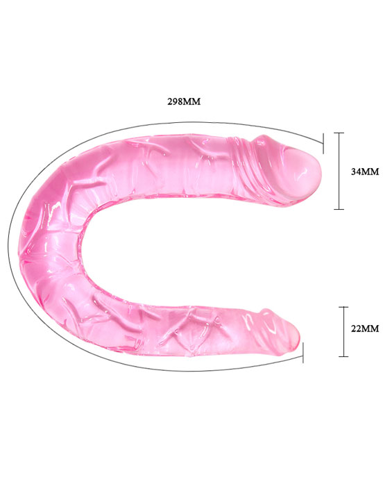 картинка Фаллоимитатор двойной, розовый, диаметр 32 и 22 мм от магазина ErosMania