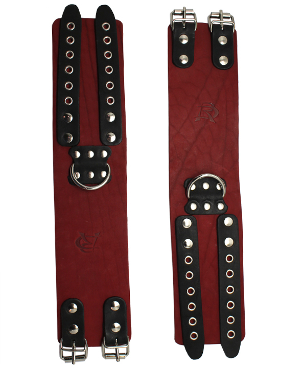 картинка Поножи на цепи без подкладки, красные, размер универсальный от магазина ErosMania