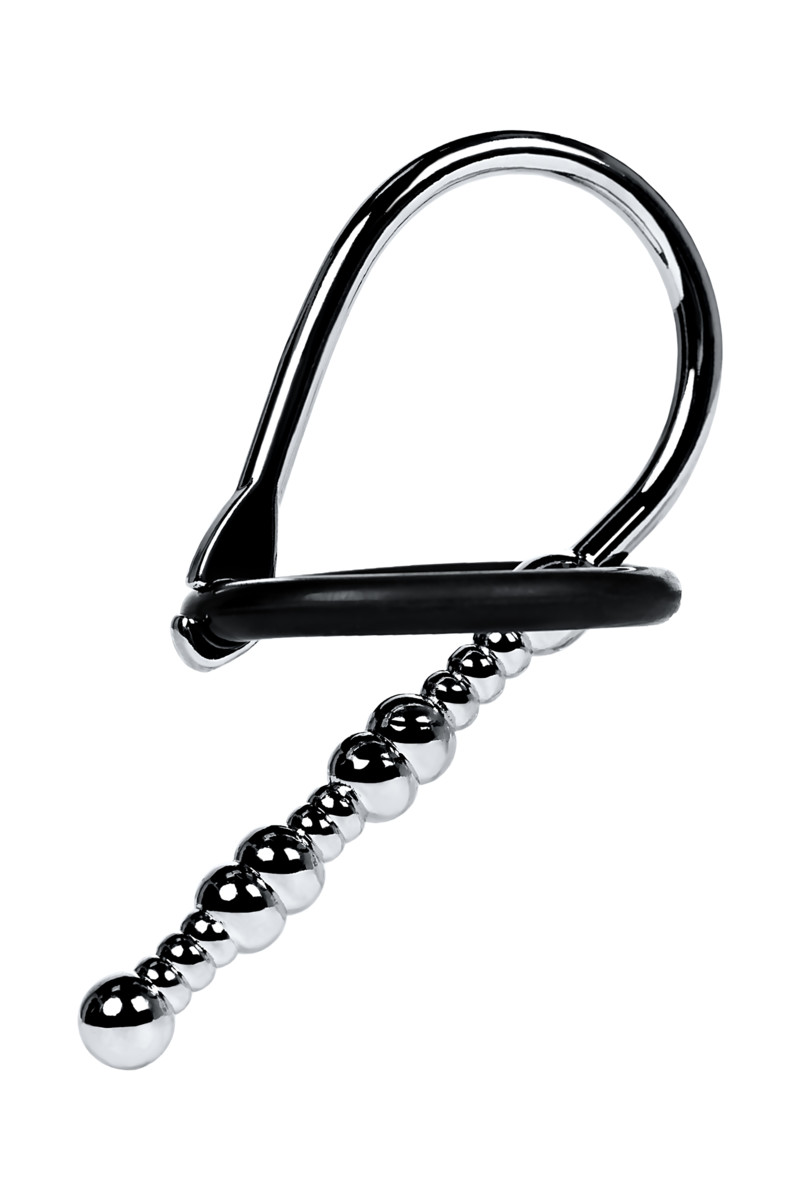 картинка Уретральный плаг-бусины TOYFA Metal  с мягким фиксириющим кольцом, серебряный от магазина ErosMania