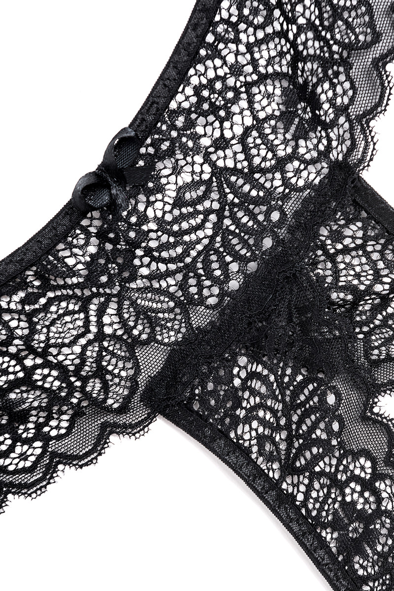 картинка Трусы Eromantica, Juno, с доступом, черные, 42-44 от магазина ErosMania