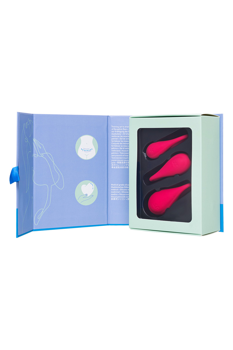 картинка Набор вагинальных шариков Satisfyer YONI, силикон, красный, Ø 2 см. от магазина ErosMania