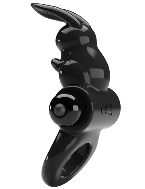 картинка Виброкольцо зайчик, 10 режимов, TPR, d24x44 мм от магазина ErosMania
