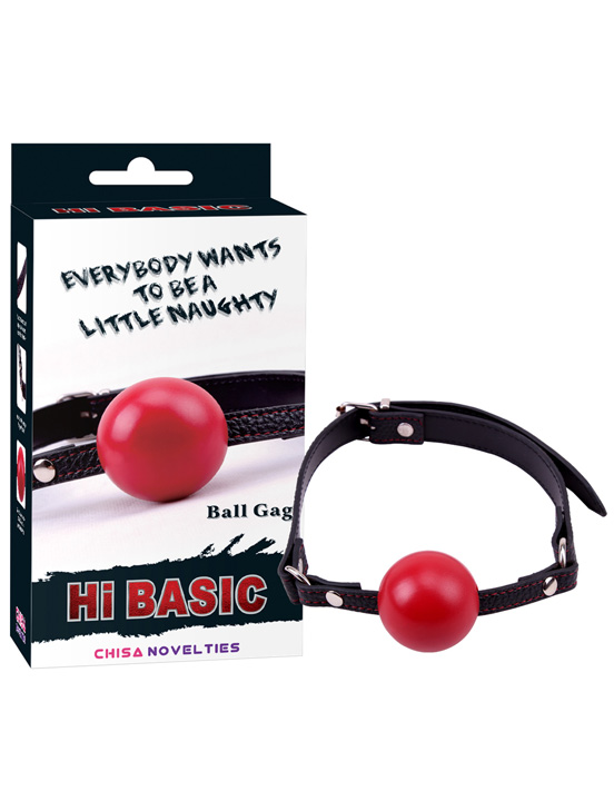 картинка Кляп Red Ball Gag, пластик, красно-чёрный от магазина ErosMania