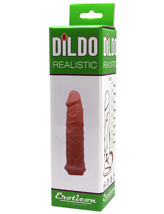 картинка Фаллоимитатор Eroticon Realistic, телесный, 37x165 мм от магазина ErosMania